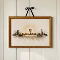 Sacred Chalice Illuminates Breaking Bread