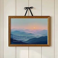 Mercies Dawn Over Azure Peaks Lamentations 3:22-23