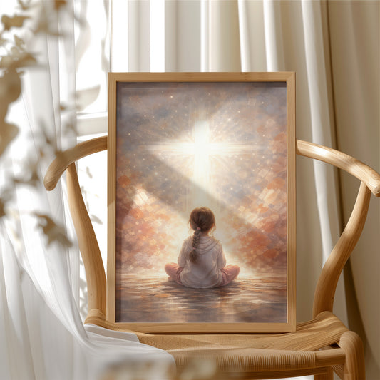 Celestial Whispers Guide Innocent Prayer