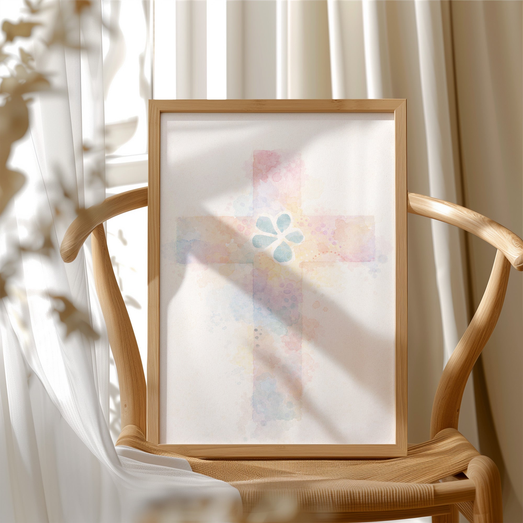 Ethereal Bloom Within Sacred Geometry
