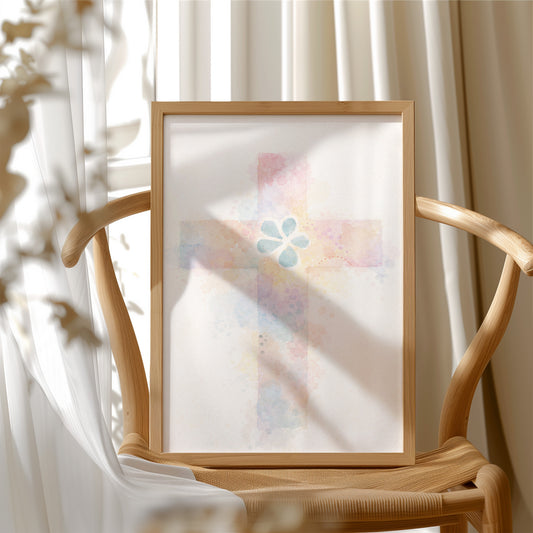 Ethereal Bloom Within Sacred Geometry