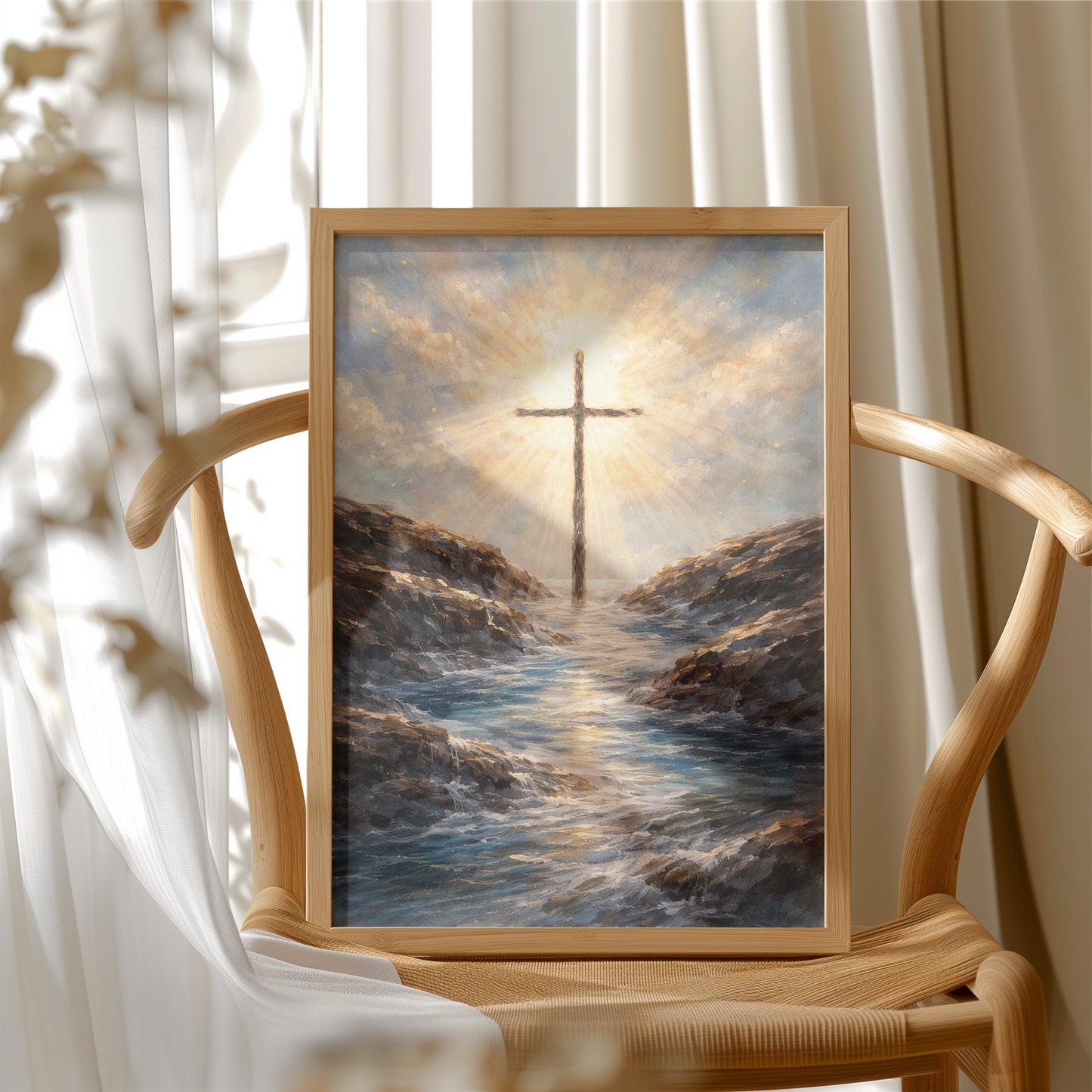 Radiant Faith Between Rocky Shores
