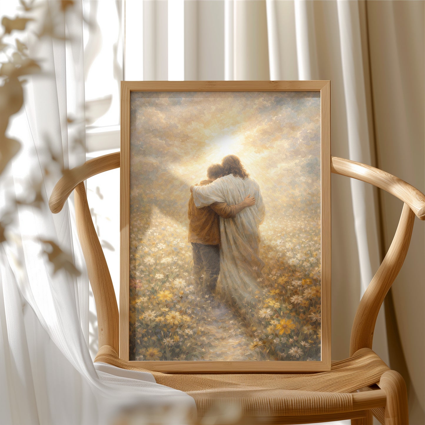 Ethereal Embrace in Golden Meadow