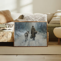 Winter Wanderers Through Misty Pines