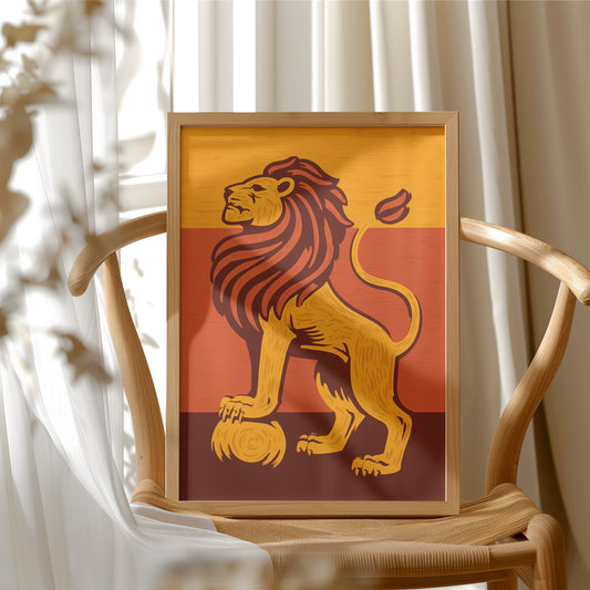 Regal Guardian in Amber Sunset