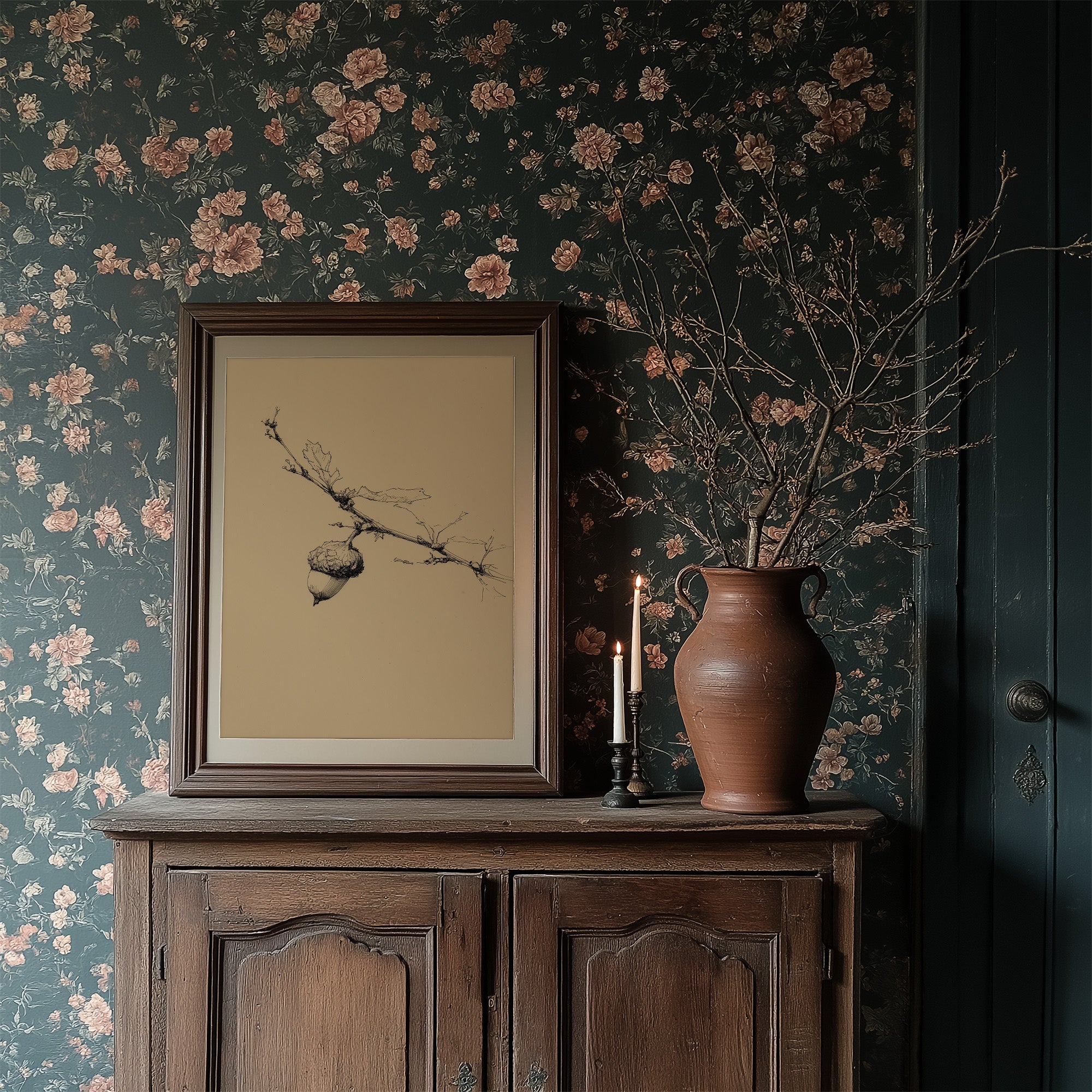 Autumn's Quiet Echo: Oak Branch Study