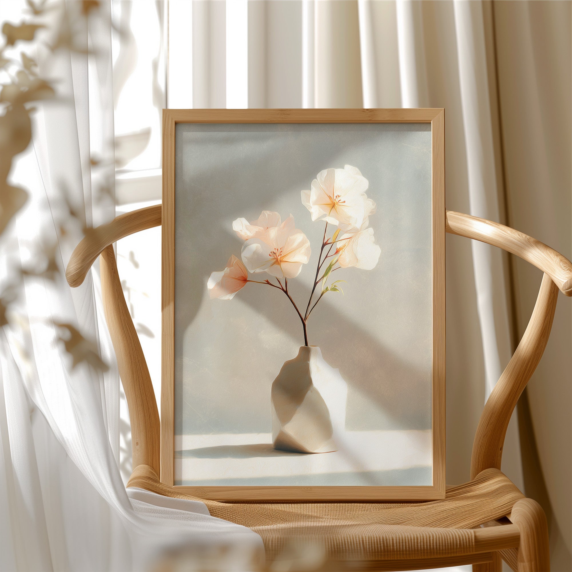 Delicate Blossoms in Blush and Cream