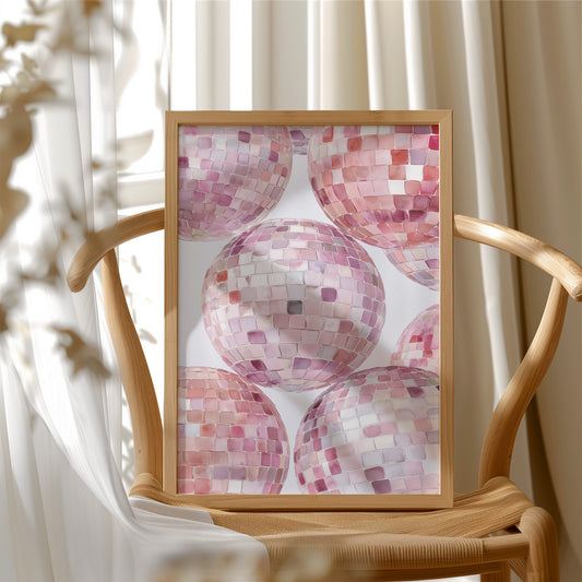 Blush Ballroom: Disco Spheres in Pink