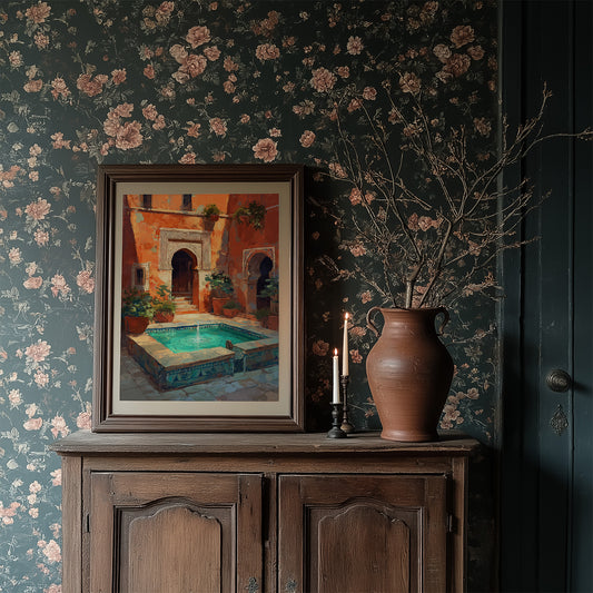 Terracotta Sanctuary: Moroccan Courtyard Oasis