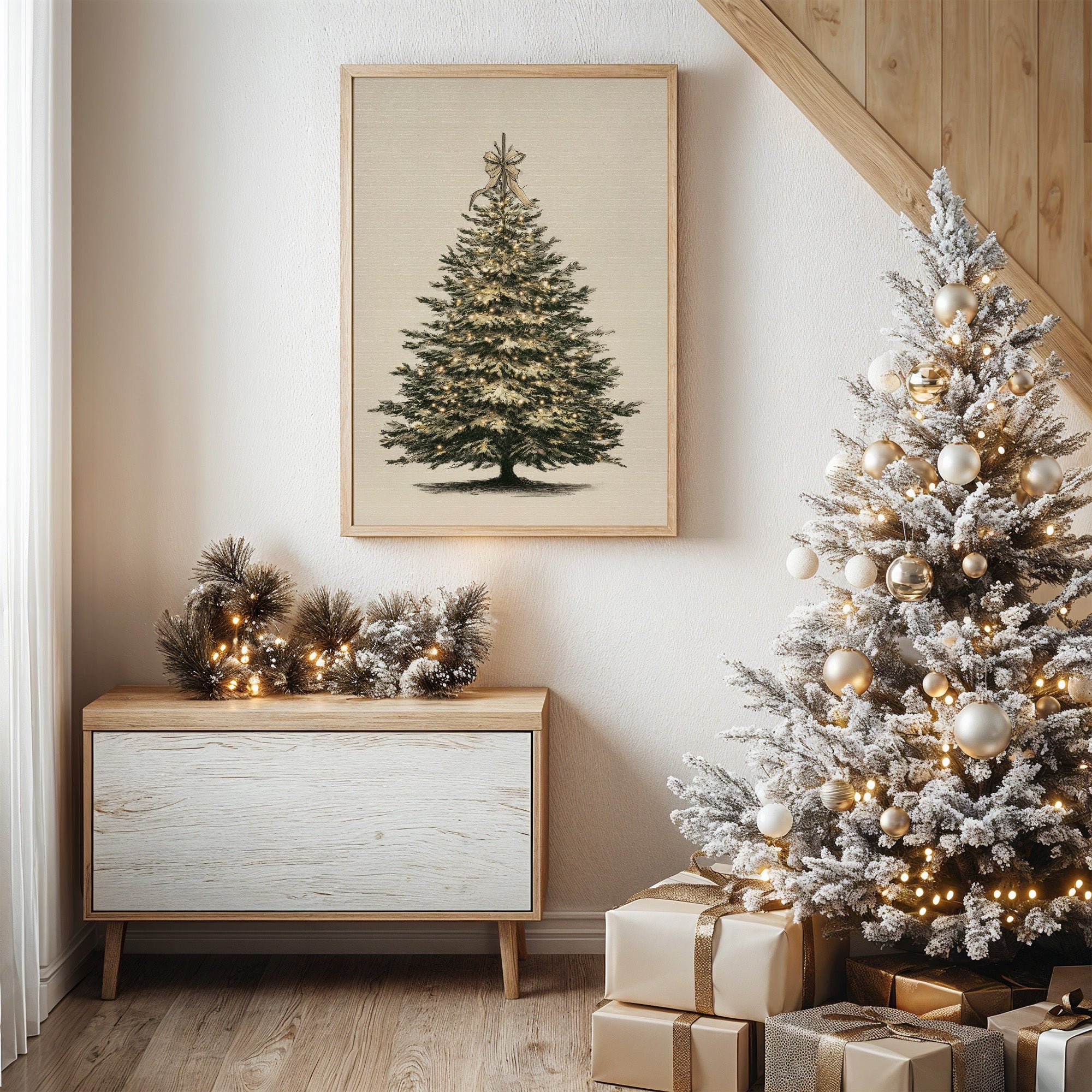 Luminous Evergreen: A Winter's Portrait