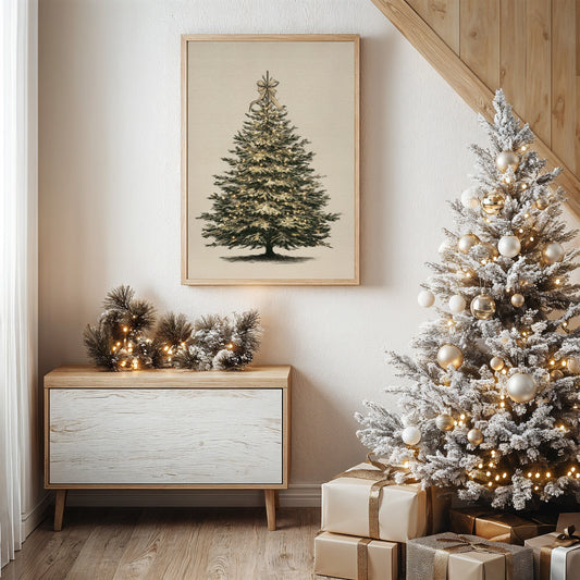 Luminous Evergreen: A Winter's Portrait