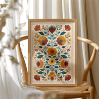 Symmetrical Garden: Autumn's Folk Tapestry