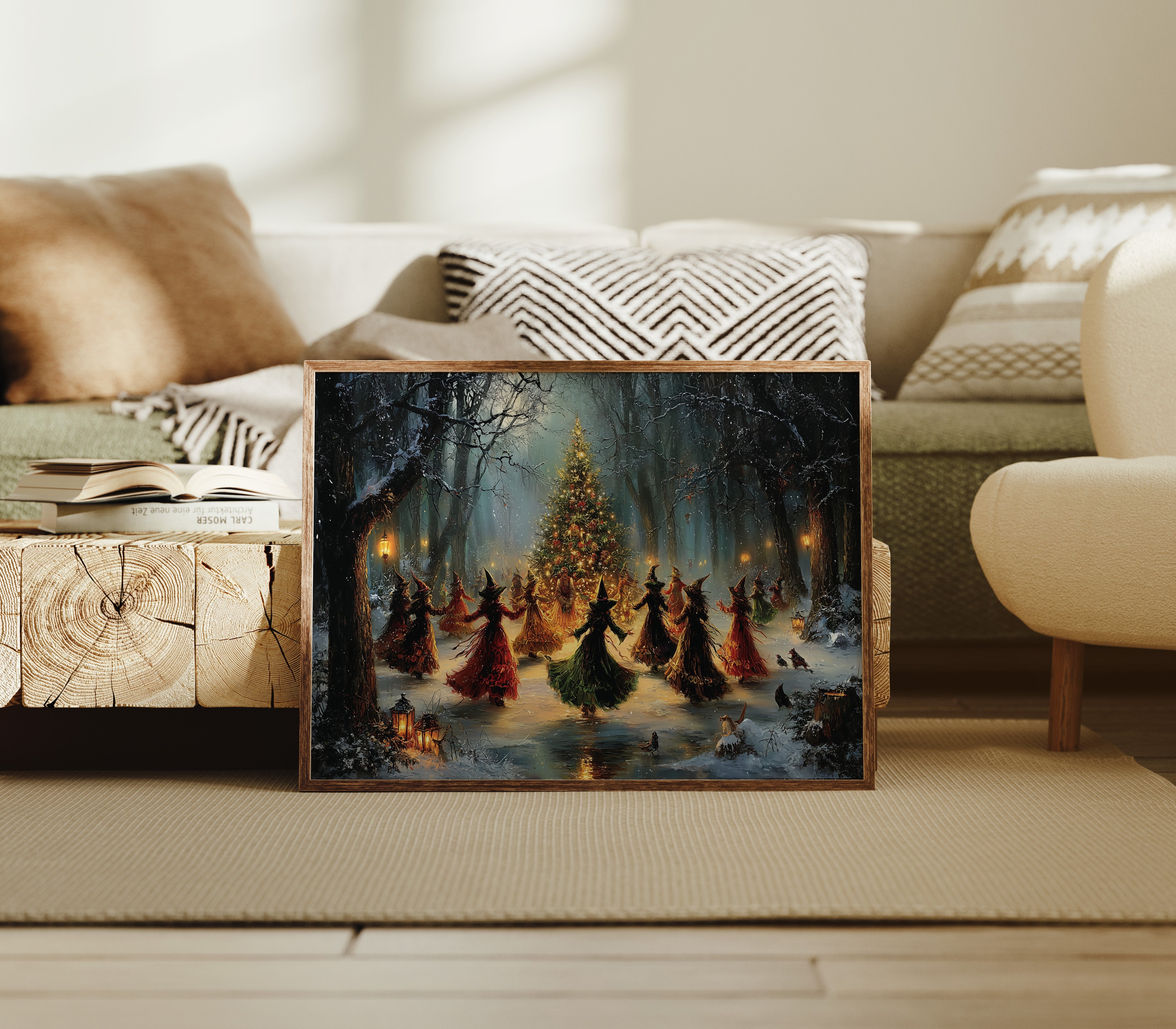 Witches Dancing Around the Forest Tree