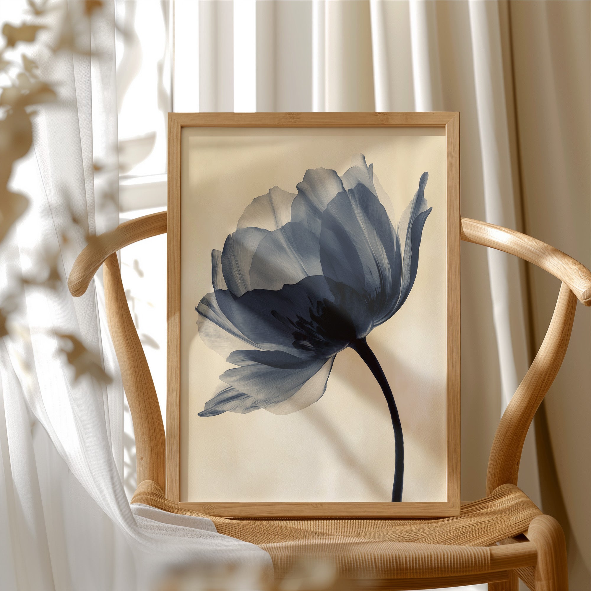 Midnight Bloom in Sepia Whispers