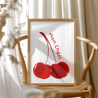 Crimson Duo: Typography in Fruit