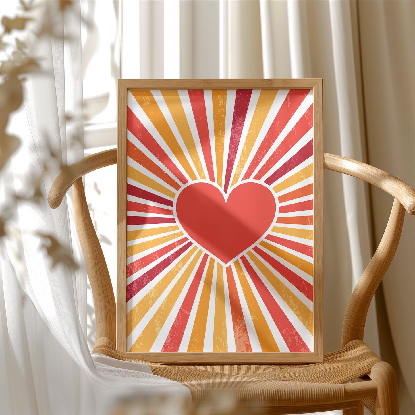 Radiant Heart's Retro Sunburst