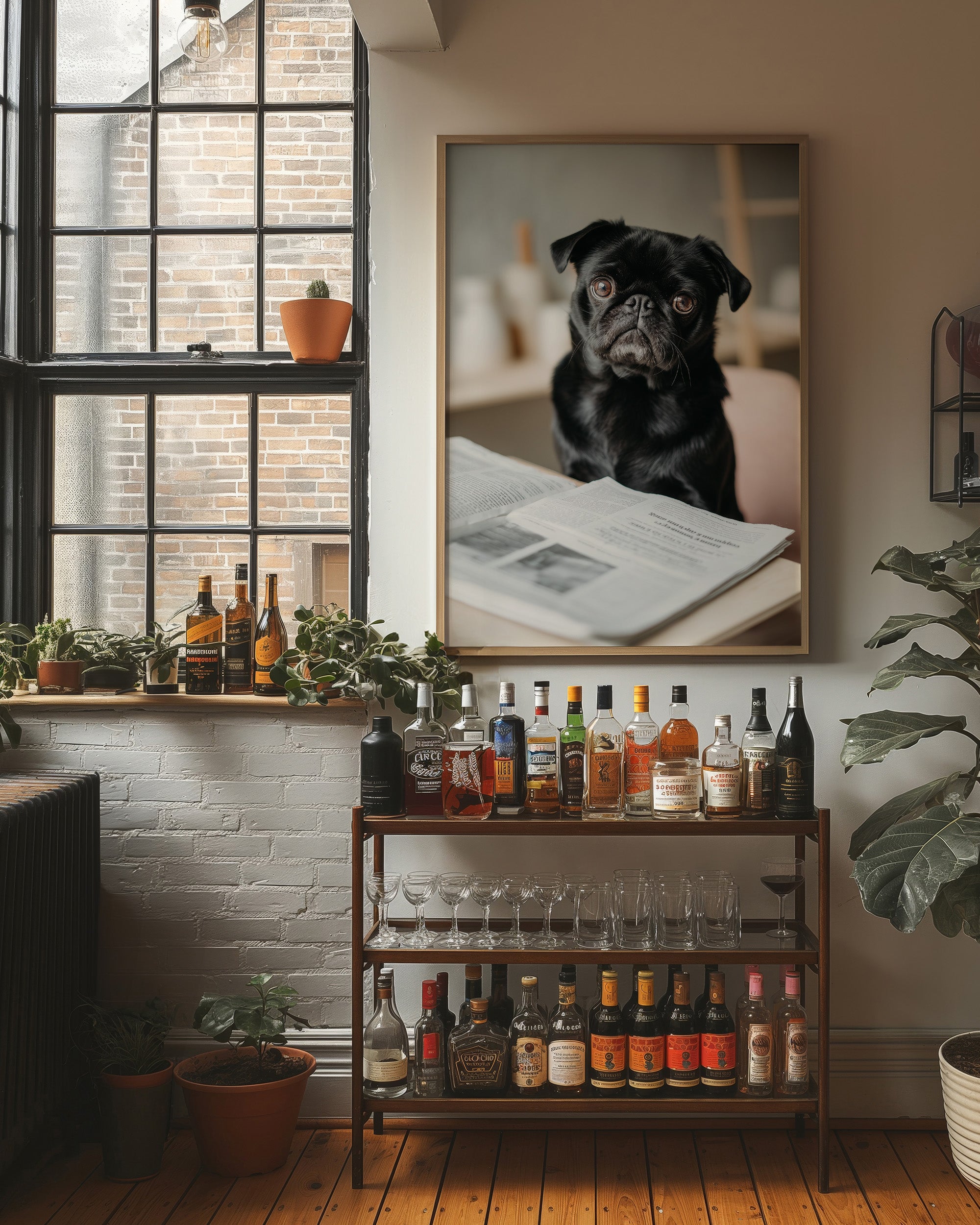 The Literary Companion: Pug's Morning Read