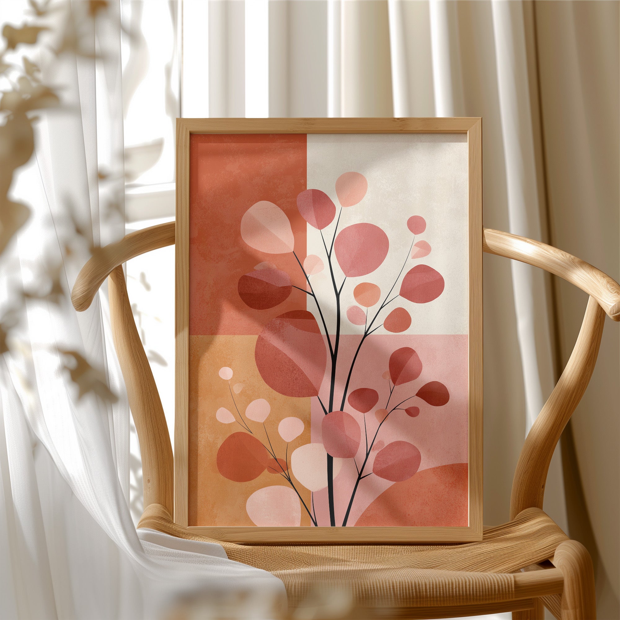 Branches Bloom In Coral Geometry