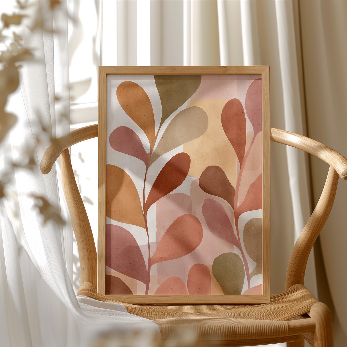 Terracotta Leaves Reach Toward Warmth