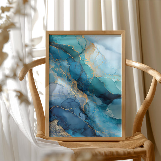 Gold Veins Through Ocean Depths