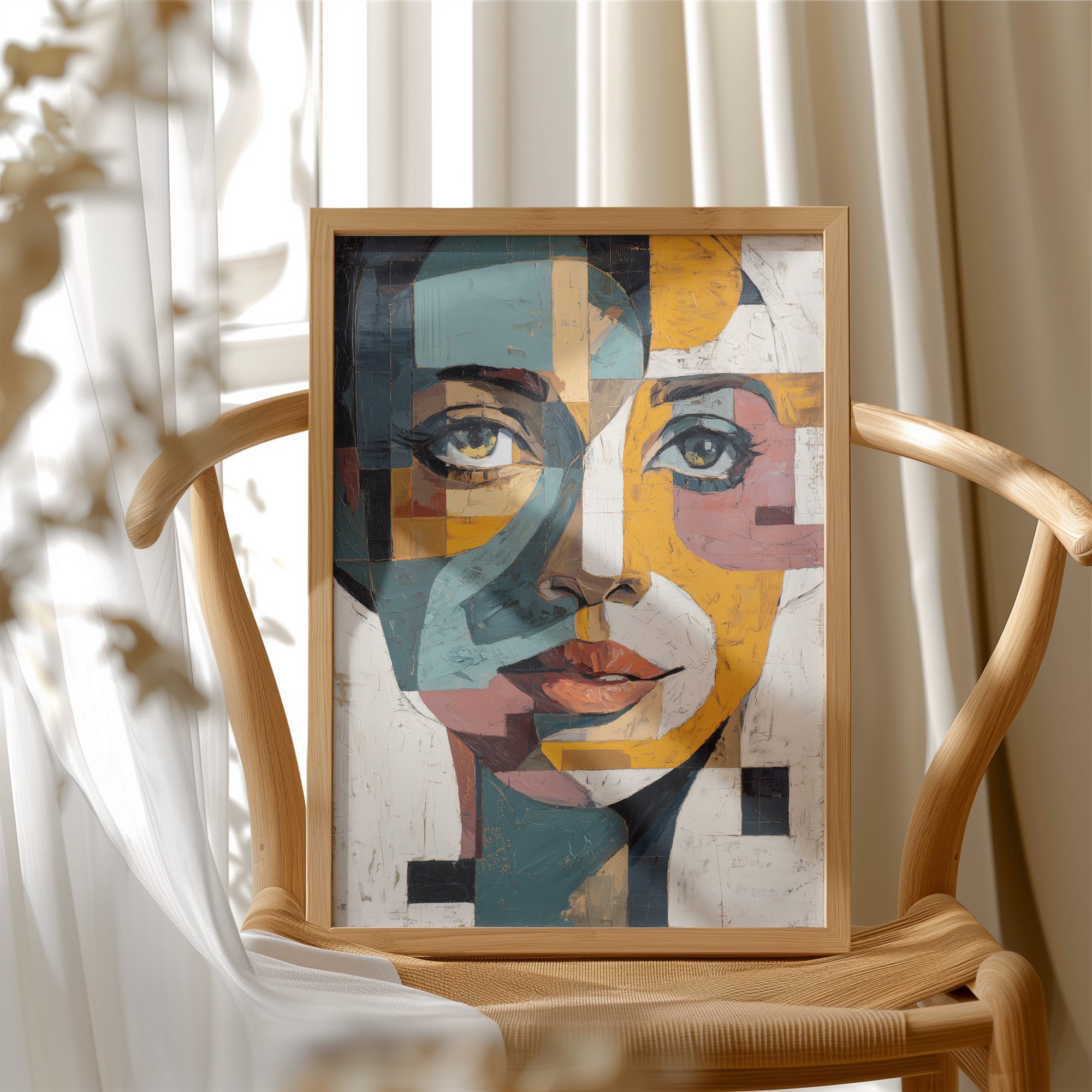 Fractured Gaze Holds Golden Light