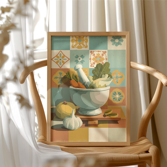 Garden Harvest In Grandmother's Bowl