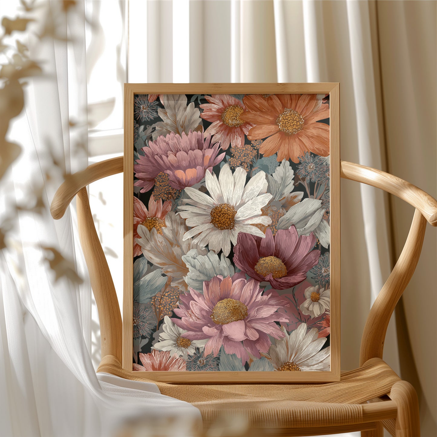 Copper Blooms In Midnight Garden