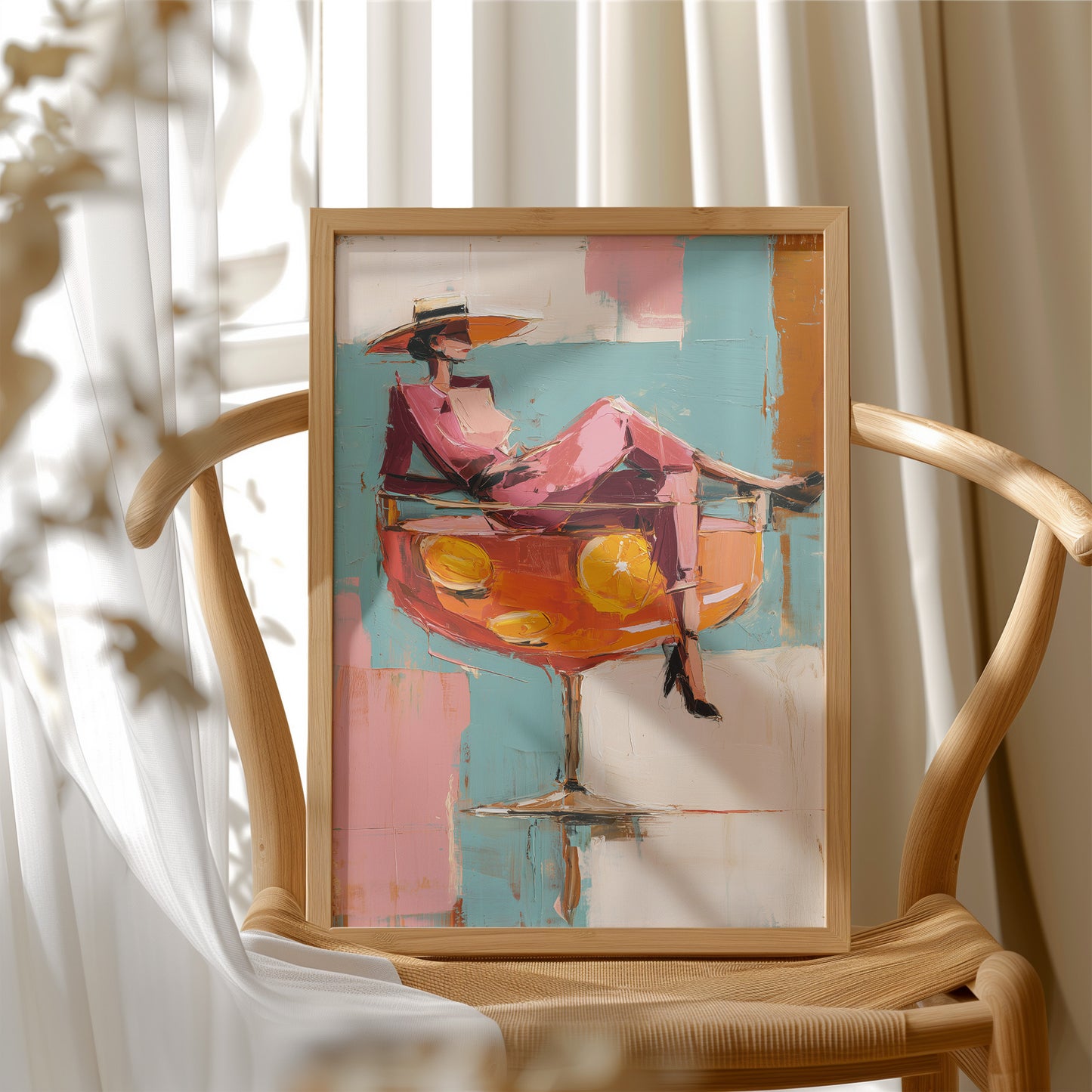 Citrus Hour With Wide-Brimmed Hat