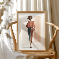 She Walks Through Autumn's Architecture