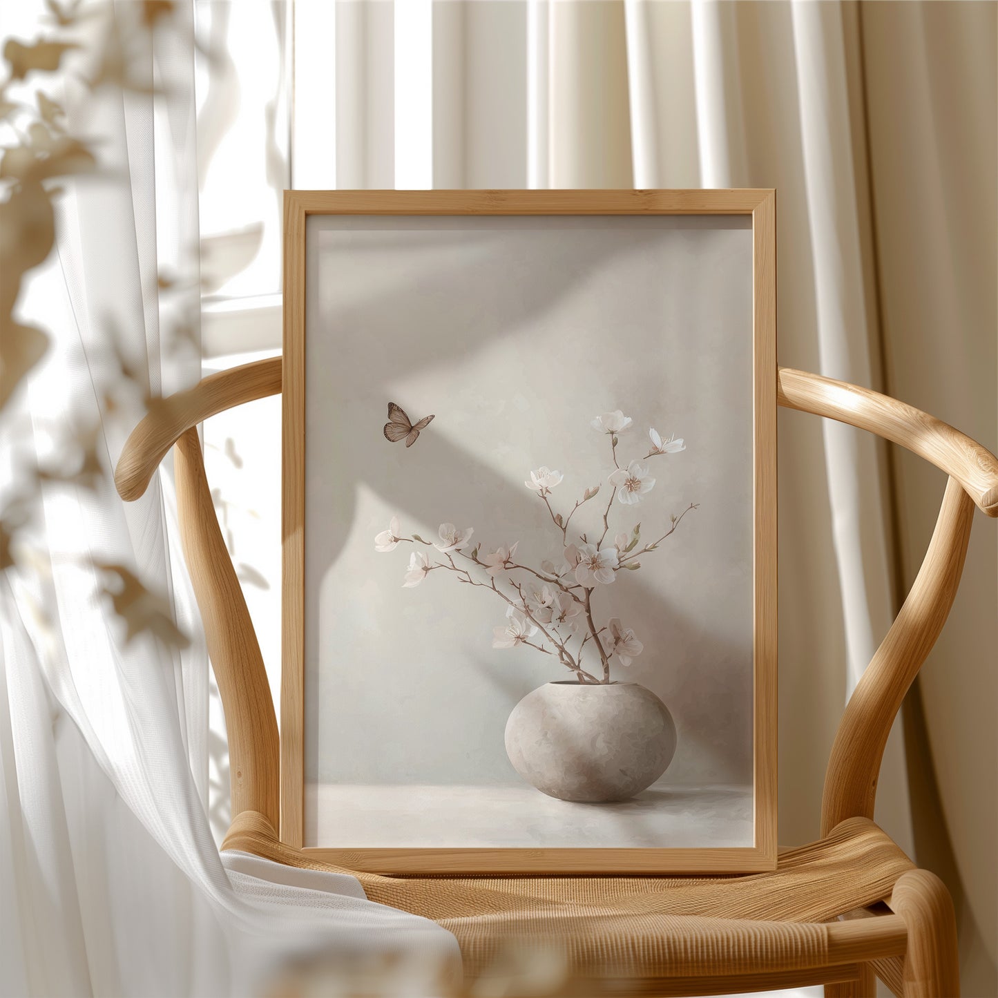 Butterfly Finds Blossoms In Stillness
