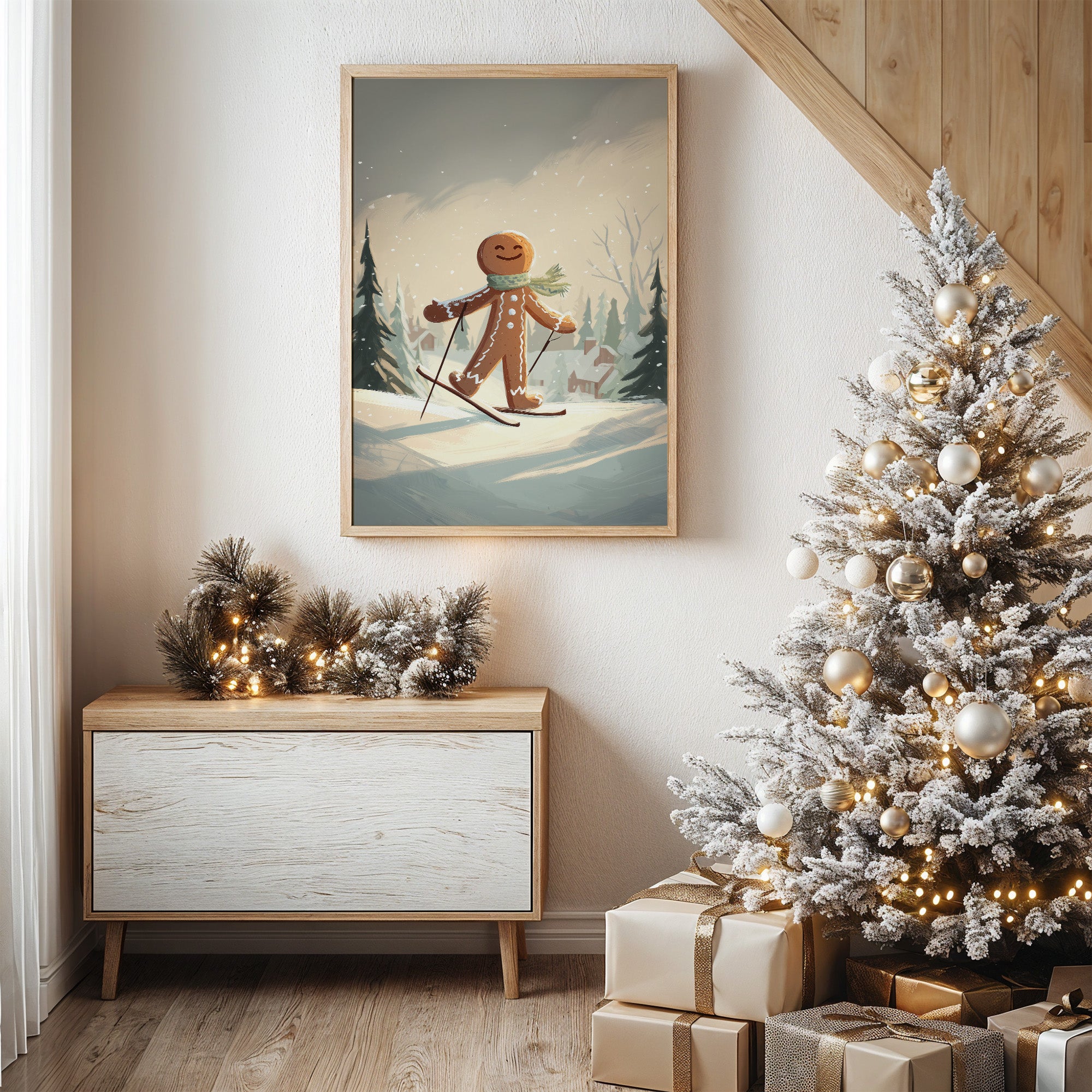 Gingerbread Skier Finds Fresh Powder