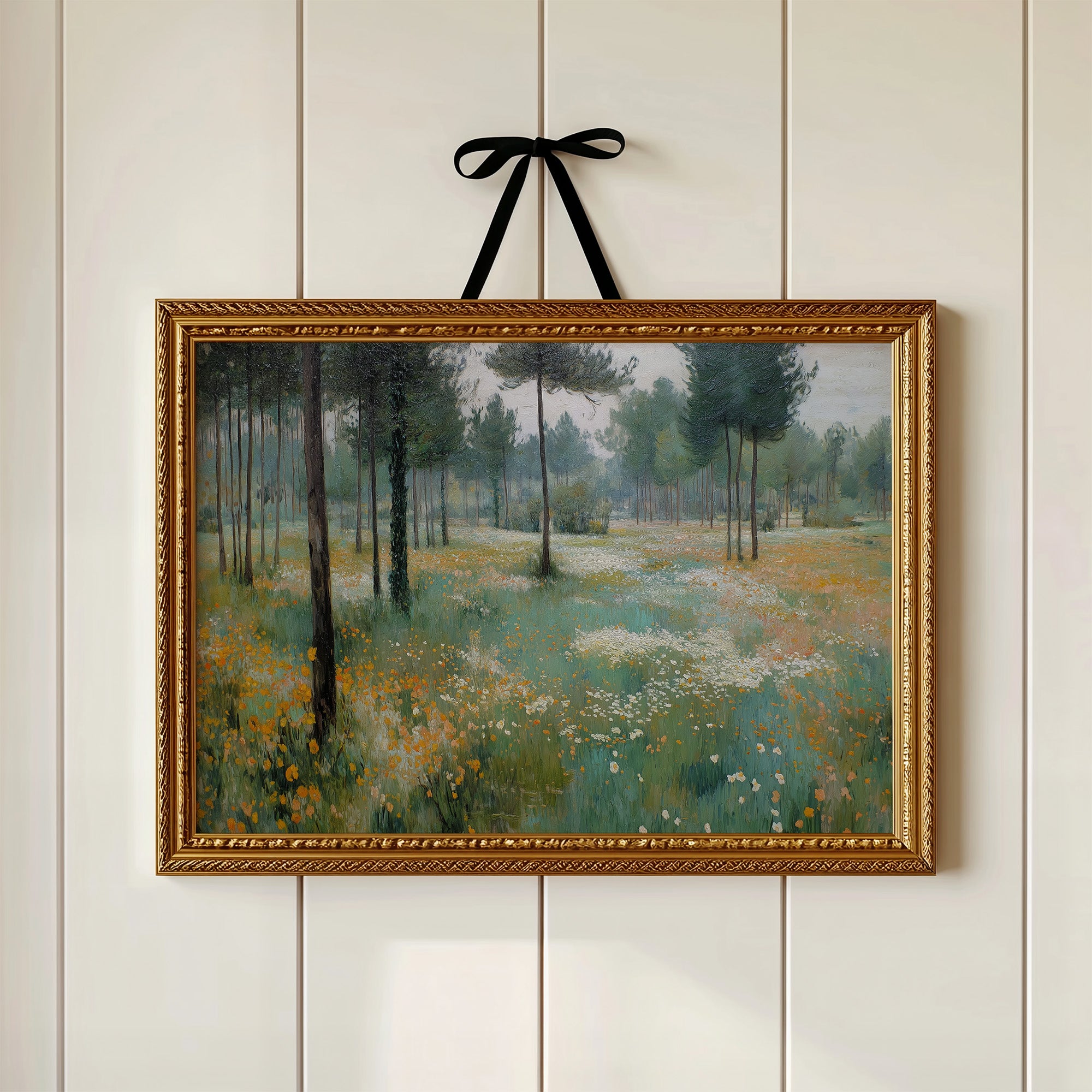 Meadow Light Through Ancient Pines