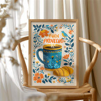 Morning Greetings In Blue And Gold