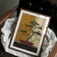 Birds Rest On Ancient Bonsai Branches