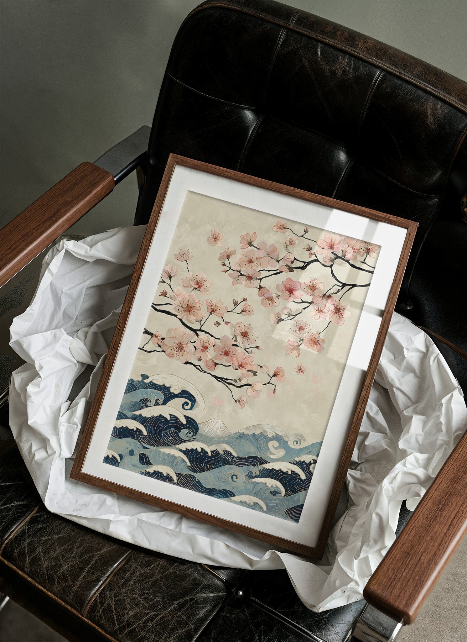 Ocean Waves Meet Cherry Blossoms