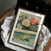 Frog Prince Meets Garden Peonies