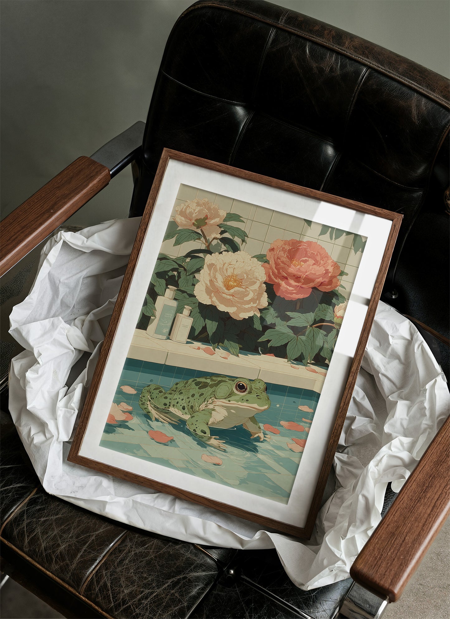 Frog Prince Meets Garden Peonies