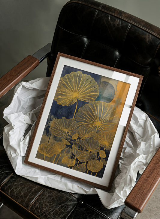 Golden Petals Paint Midnight Gardens