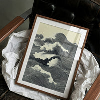 Waves Draw Stories In Midnight Ink