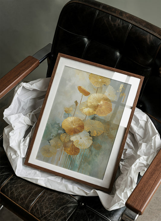 Golden Lotus Dance In Jade Mist