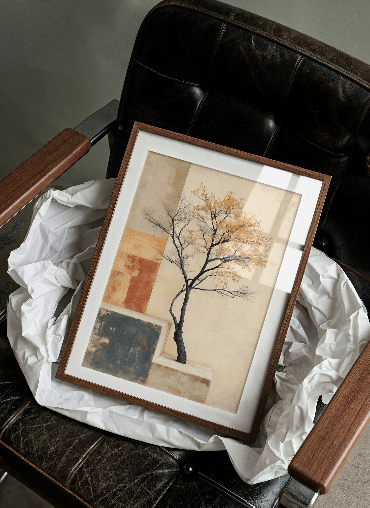 Solitary Tree Finds Golden Peace