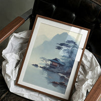 Misty Lake House Finds Morning Peace