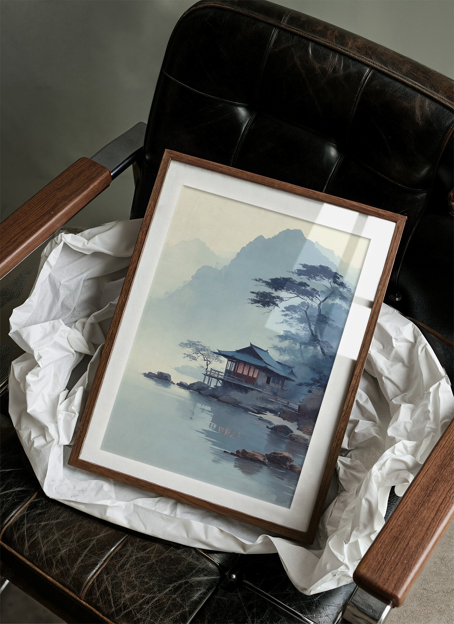 Misty Lake House Finds Morning Peace