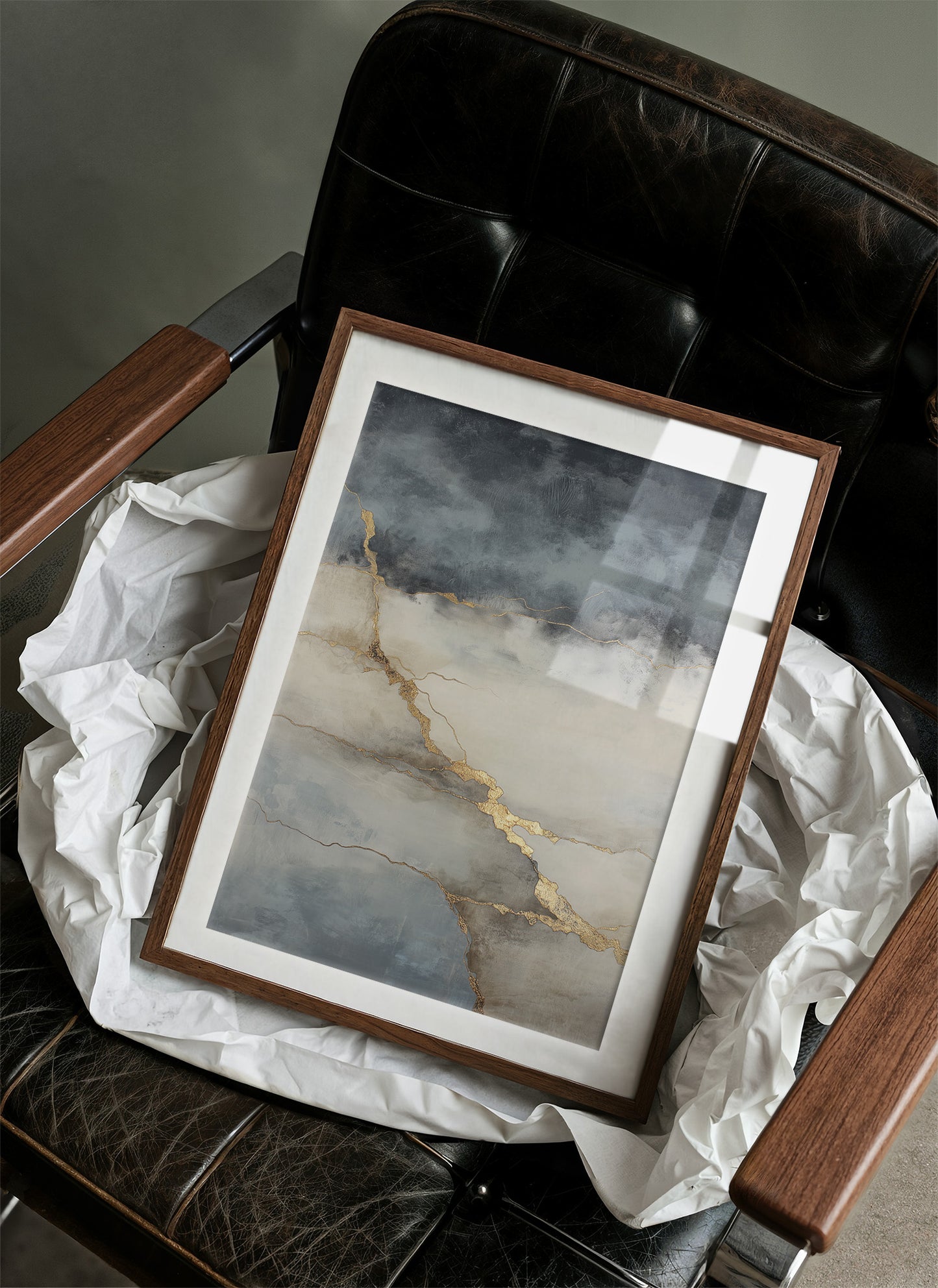 Storm Clouds Break With Golden Light