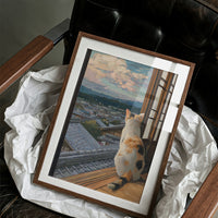 Calico Dreams On Window Ledge