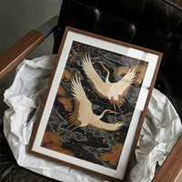 Celestial Cranes Dance Through Starlight