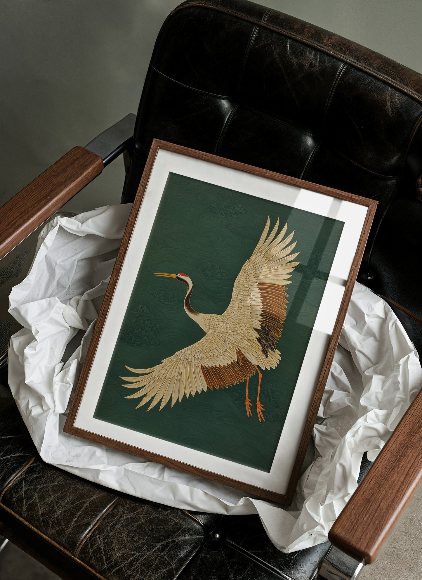 Noble Wings Against Emerald Depths