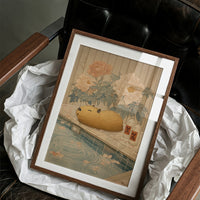 Poolside Capybara Dreams Of Peonies