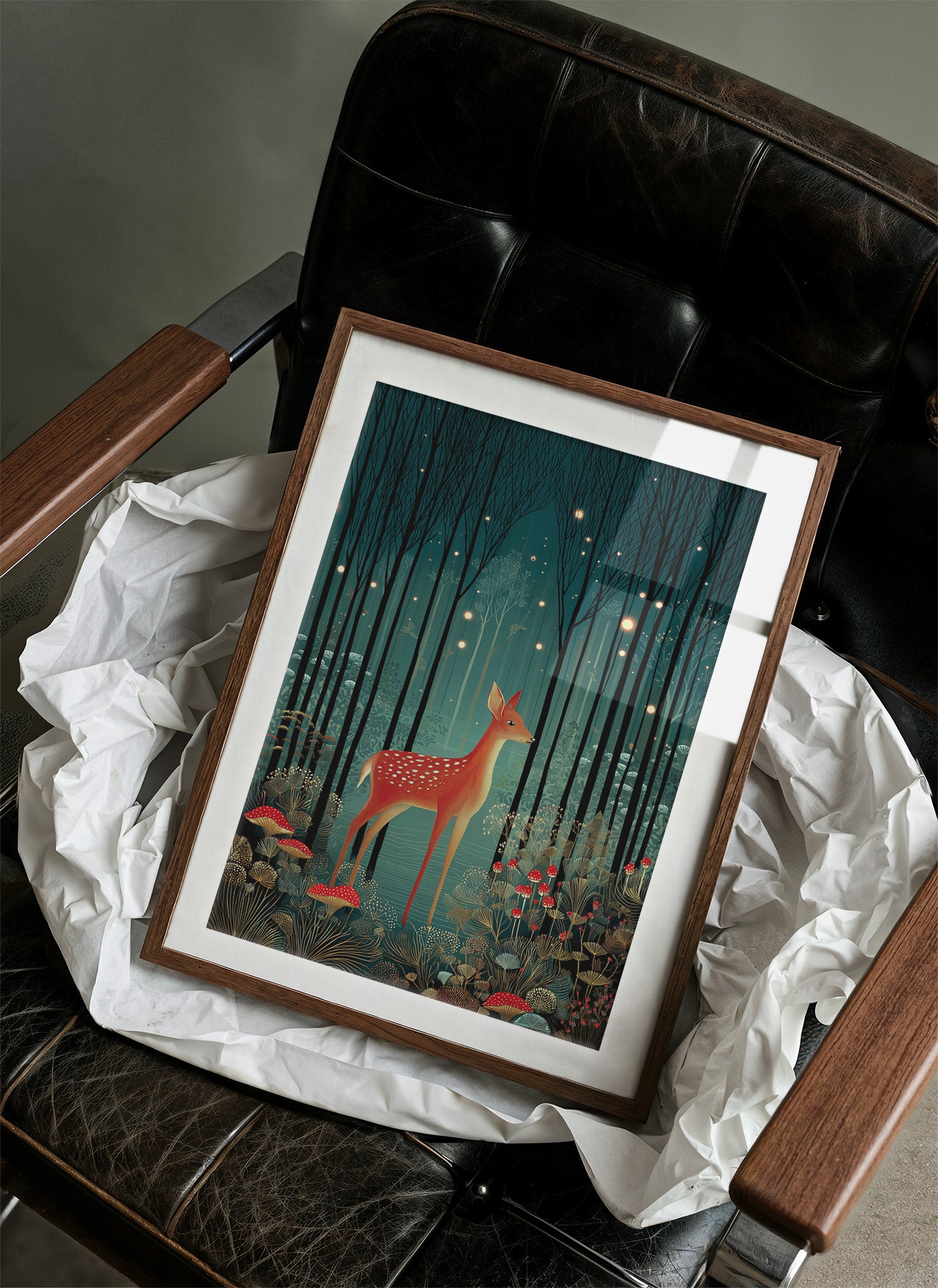 Fireflies Dance With Forest Fawn