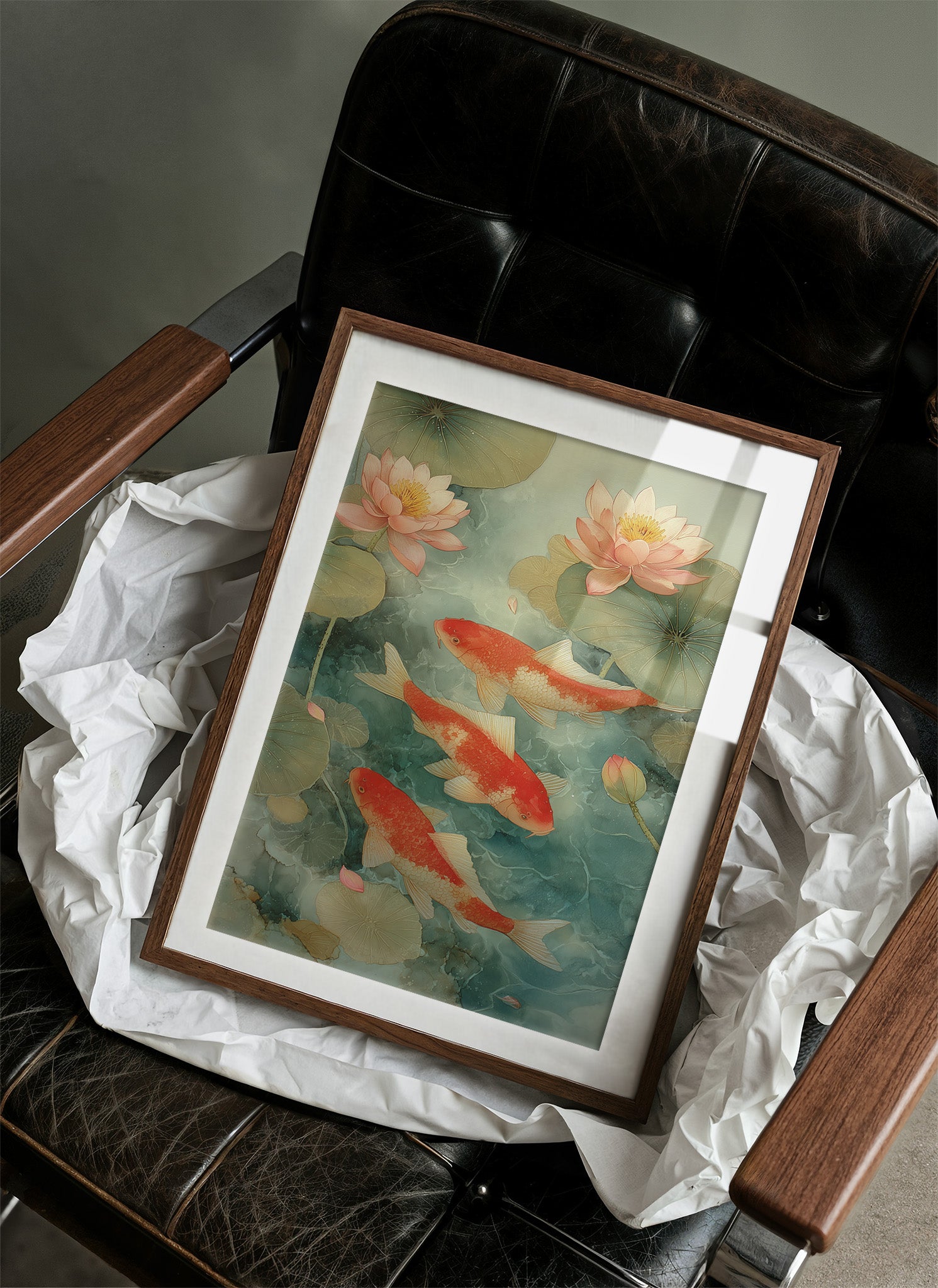 Coral Fish Dance Above City Windows